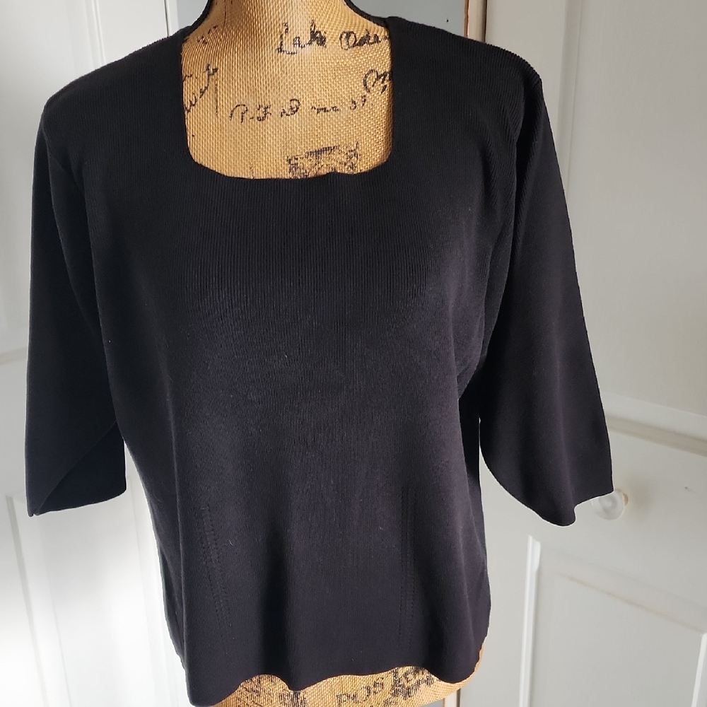 Dressbarn Elegant Black Blouse